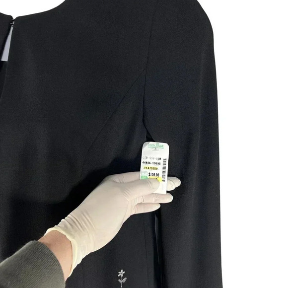 VTG Betu NWT Womens Black 2 Piece Embroidered Blazer 6 Tank Top 8 Career Wear - Picture 8 of 16